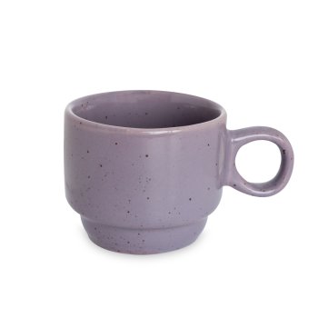 Xícara Empilhavel de Porcelana 150 ml Lilás Paçoca